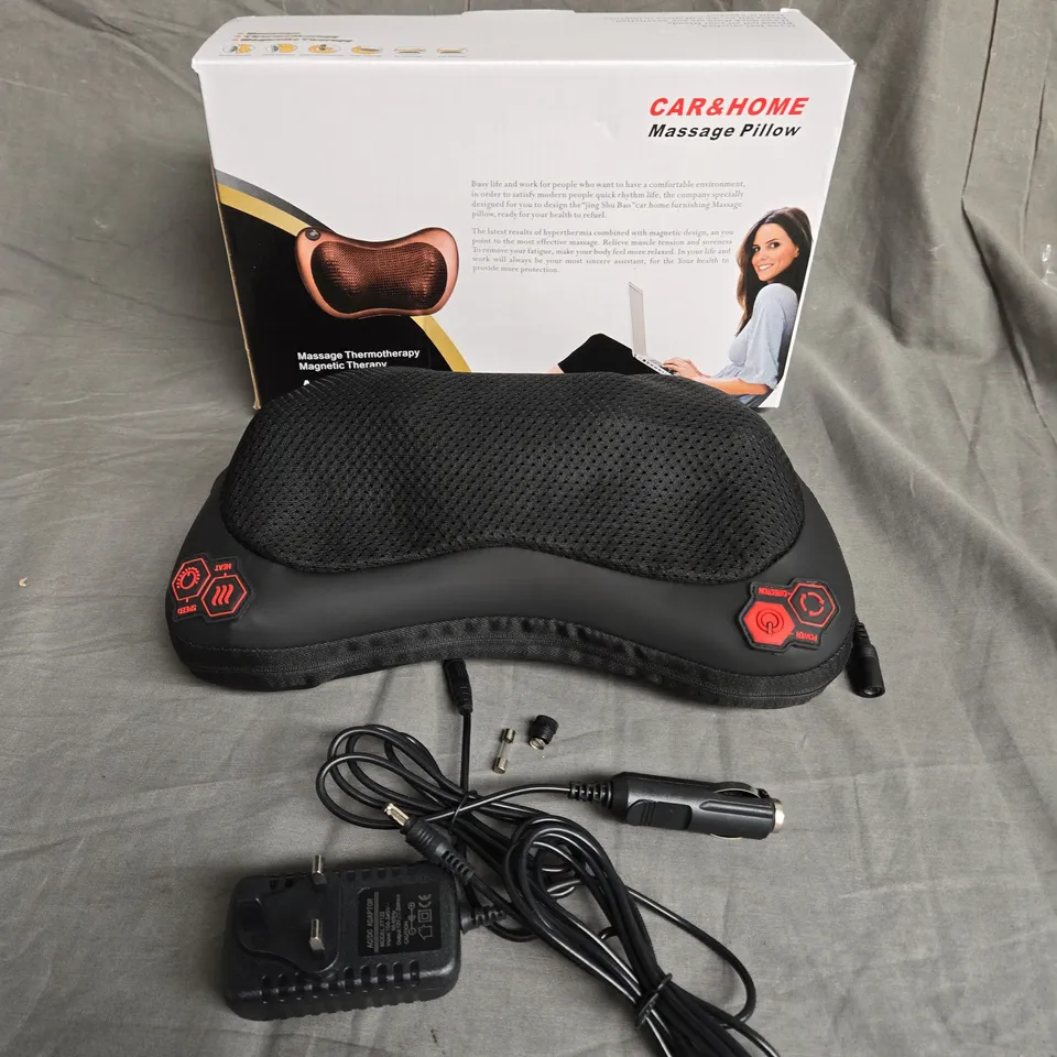 BOXED CAR & HOME MASSAGE PILLOW IN BLACK