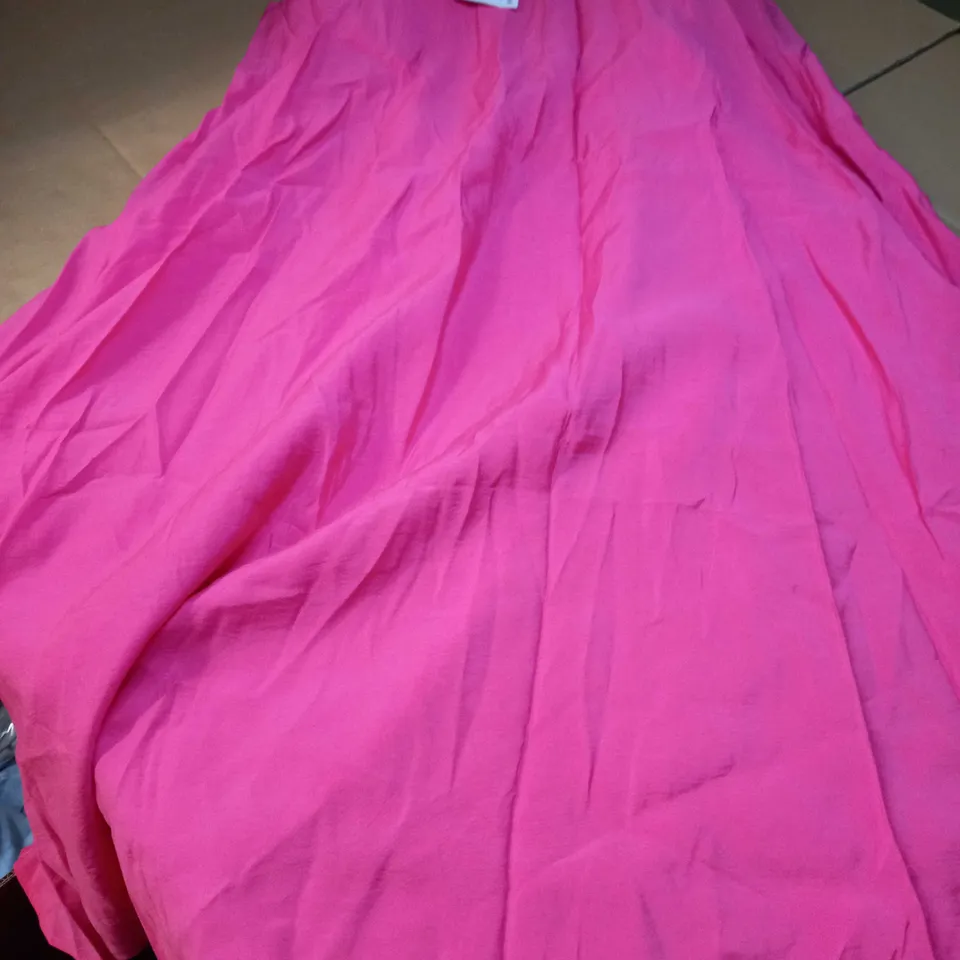 COS HOT PINK A LINE MIDI DRESS - SIZE 16