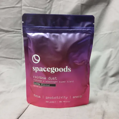 SPACEGOODS RAINBOW DUST – MUSHROOM + ADAPTOGEN SUPER BLEND, COFFEE FLAVOUR, 240G