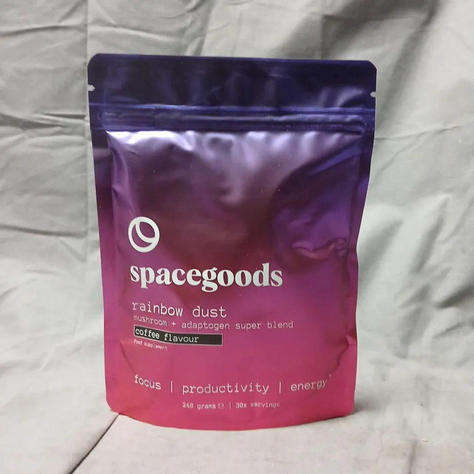 SPACEGOODS RAINBOW DUST – MUSHROOM + ADAPTOGEN SUPER BLEND, COFFEE FLAVOUR, 240G