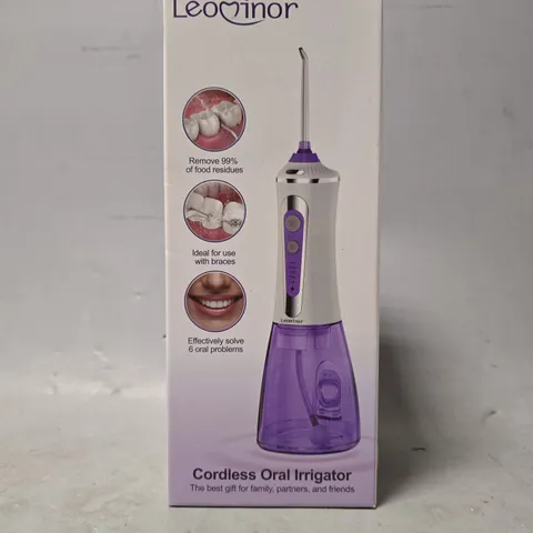 BOXED LEOMINOR CORDLESS ORAL IRRIGATOR