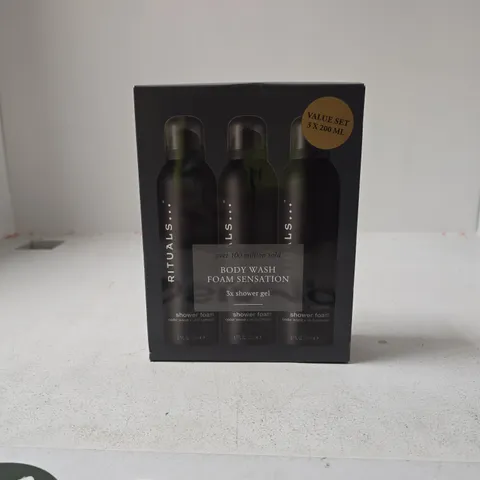 RITUALS... BODY WASH FOAM SENSATION 3 ITEM GIFT SET