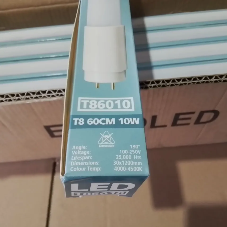 LOT OF 25 EMCO LED T8 60CM 10W LIGHT TUBES