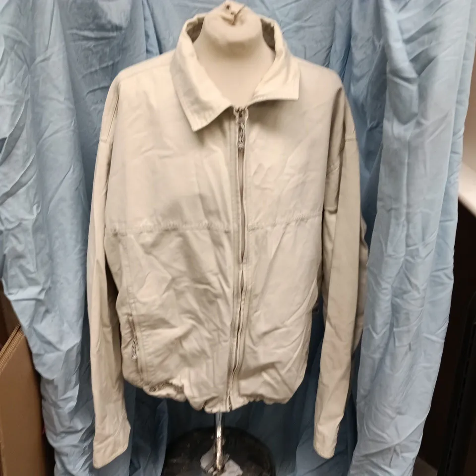 COLUMBIA MEN'S LIGHTWEIGHT JACKET – XL, BEIGE, ZIP FRONT