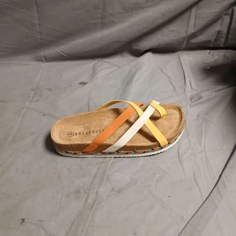 BRAKEBURN WOMEN'S STRAPPY MULTICOLOURED SANDALS - SIZE UK 4