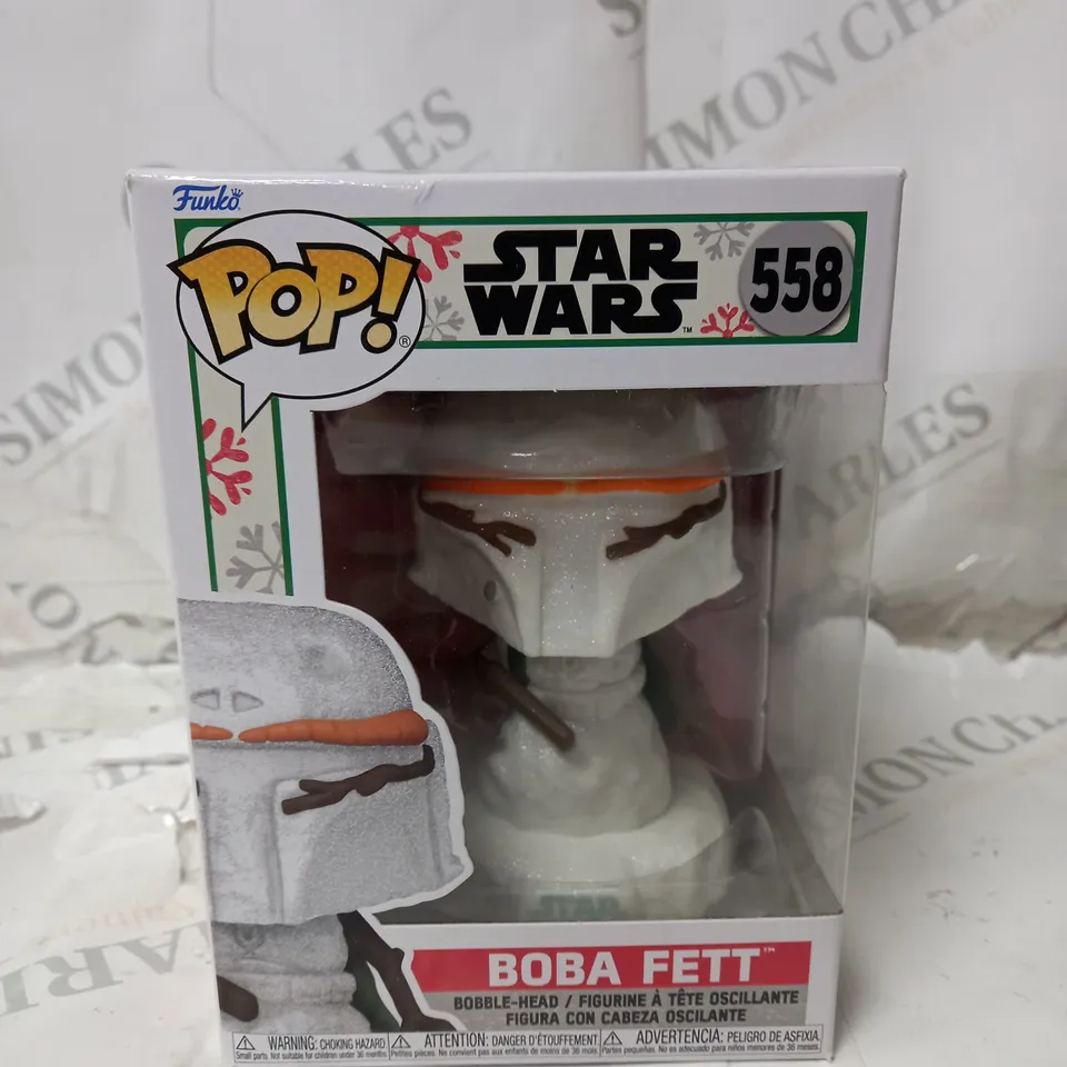 FUNKO POP! STAR WARS 558 HOLIDAY BOBA FETT SNOWMAN BOBBLE-HEAD VINYL FIGURE
