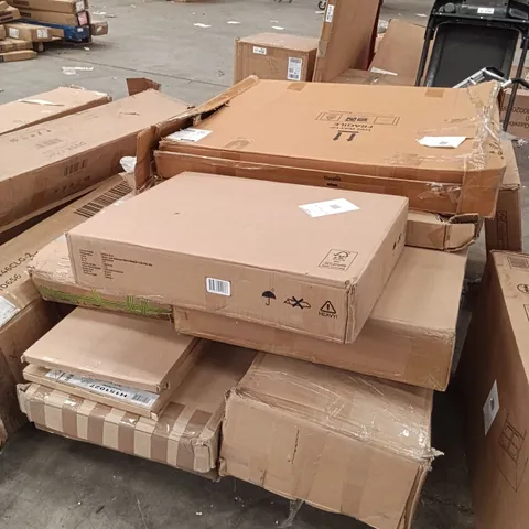PALLET OF ASSORTED, INCOMPLETE FURNITURE PARTS AND PIECES 