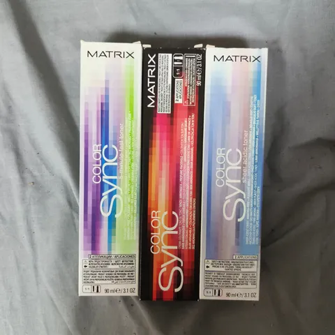 APPROXIMATELY 20 ASSORTED MATRIX SO COLOUR SYNC HAIR COLOURS 