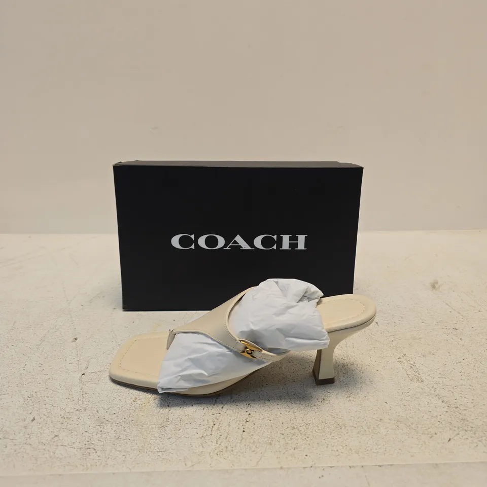 COACH WOMEN'S BEIGE SANDALS – UK 6 (EU 39) – BOXED