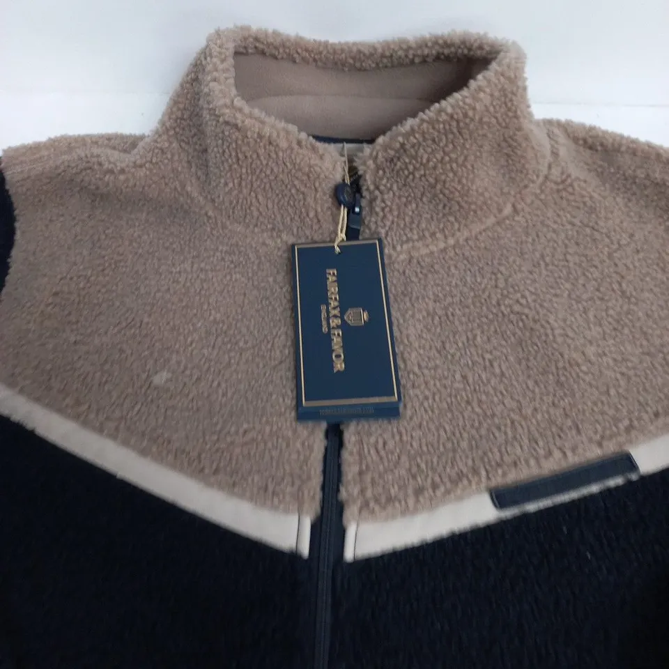 FAIRFAX & FAVOR THE AVA FLEECE JACKET, TRI‑COLOUR, XL