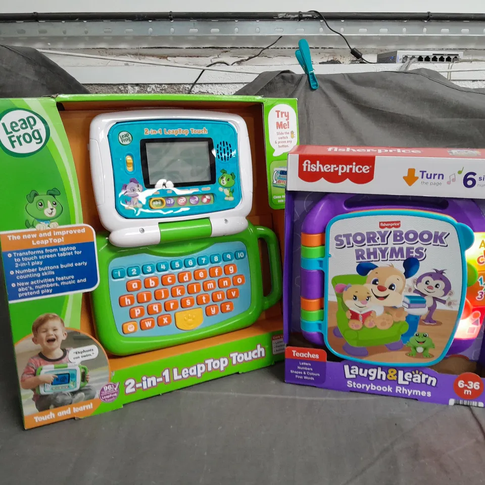 LEAP FROG 2-IN-1 LEAPTOP TOUCH AND FISHER=PRICE LAUGH & LEARN STORYBOOK RHYMES 