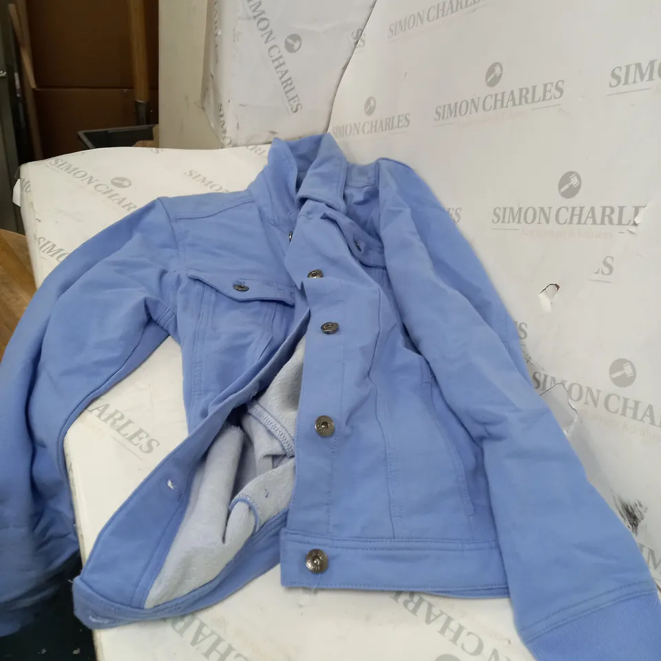 D AND CO BLUE BUTTON COTTON JACKET - S 