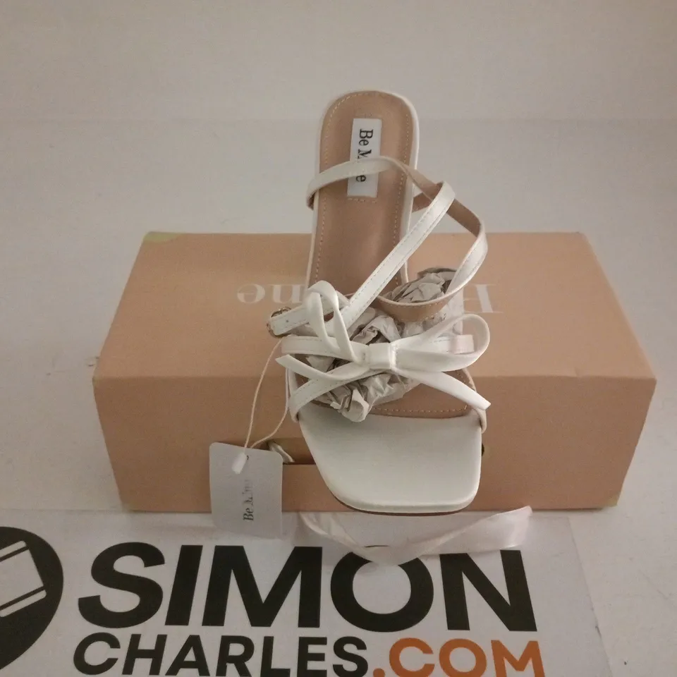 BE MINE IVORY SATIN TAMARA SHOES UK 5 BOXED