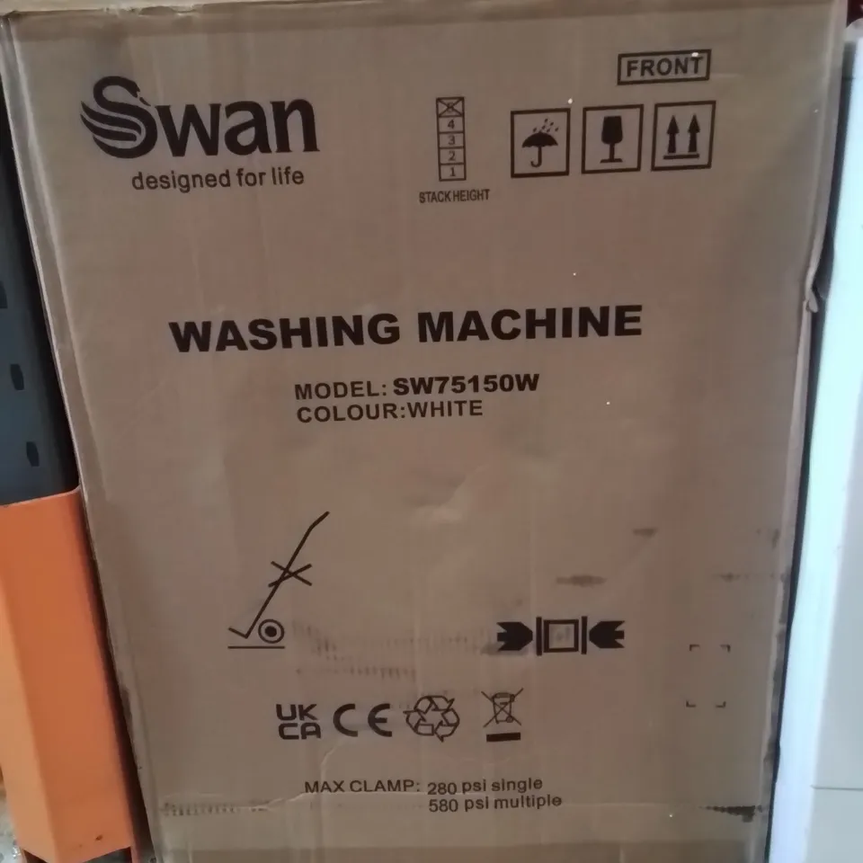BOXED SWAN SW75150W 9KG 1400RPM WASHING MACHINE - WHITE