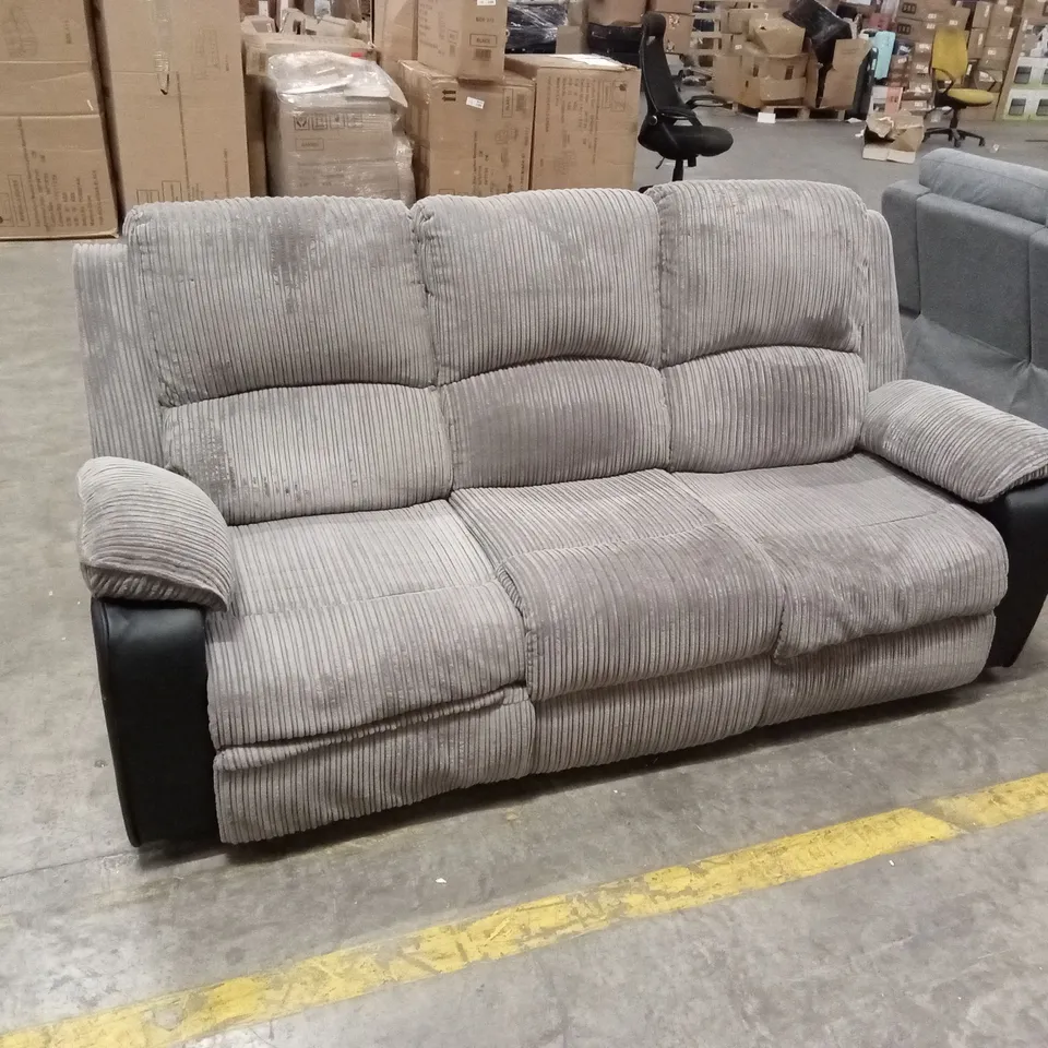 POSTANA 3 SEATER MANUAL HIGH BACK FABRIC RECLINER