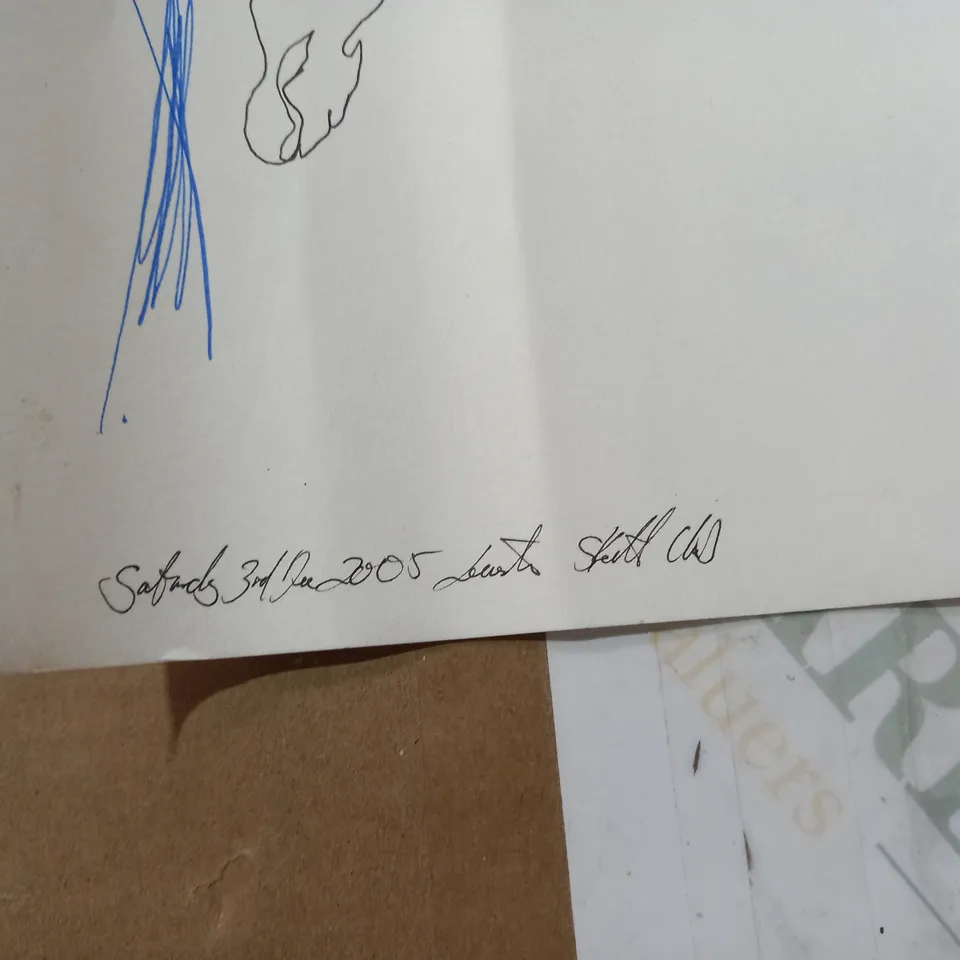 LOT OF 3 SIGNED ABSTRACT NUDE PEN SKETCHES