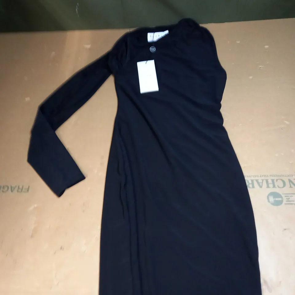 CLUB L BLACK ONE SHOULDER BODYCON DRESS BLACK SIZE 6