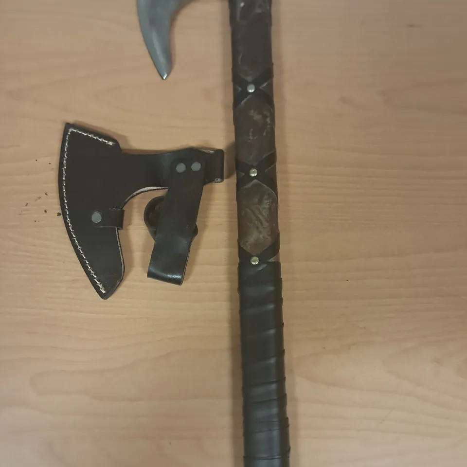 20" DECORATIVE AXE WITH WOODEN HANDLE