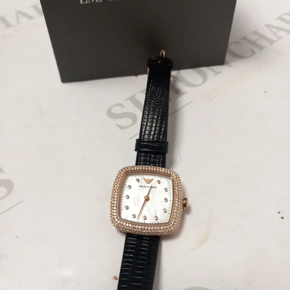BOXED EMPORIO ARMANI LADIES TRADITIONAL WRIST WATCH