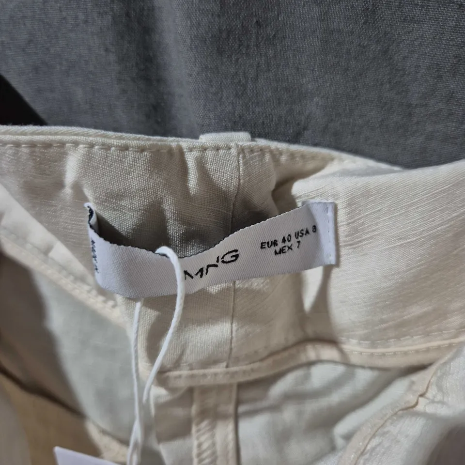 MANGO WOMEN'S BEIGE TROUSERS – UK 12 (EU 40)