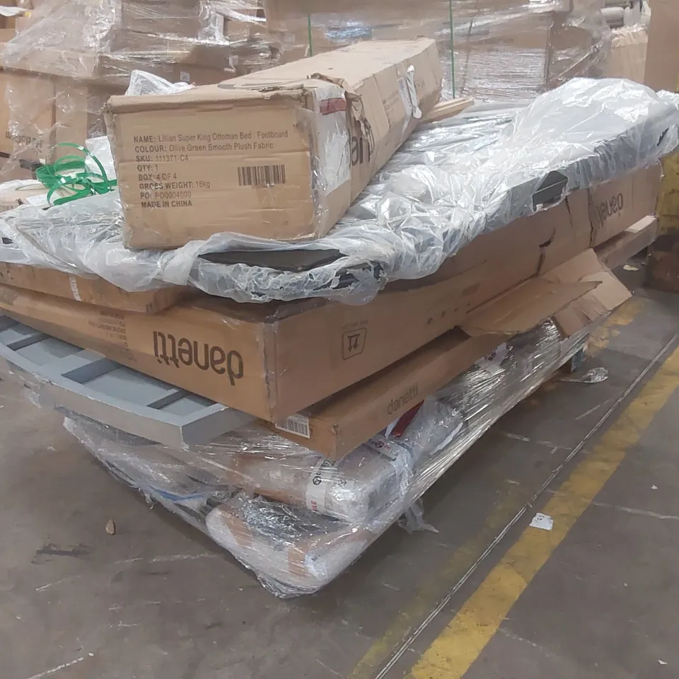 PALLET CONTAINING A LARGE QUANTITY OF ASSORTED DANETTI FURNITURE PARTS