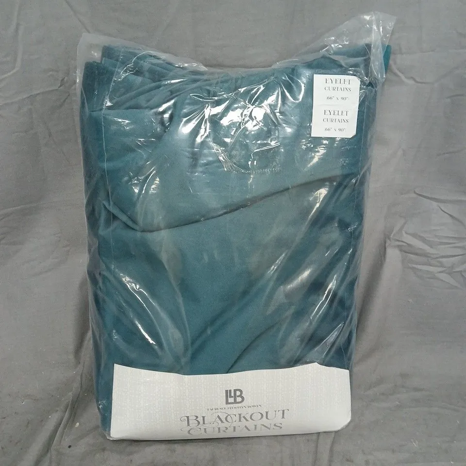 LAURENCE LLEWLYN BOWEN BLACKOUT CURTAINS IN GREEN (66X90")