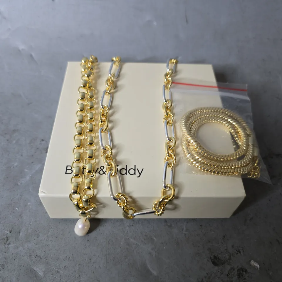 BOXED SET OF 3 BETTY & BIDDY NECKLACES 