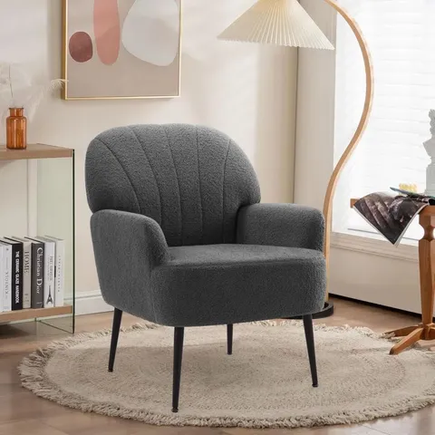 BOXED WILLSHIRE UPHOLSTERED ARMCHAIR - GREY