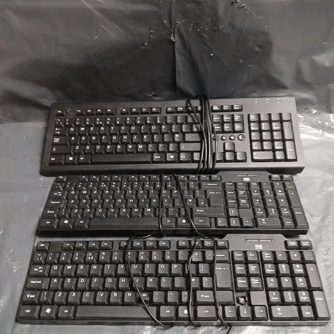 APPROXIMATELY 8 ASSORTED WIRED KEYBOARDS IN VARIOUS BRANDS