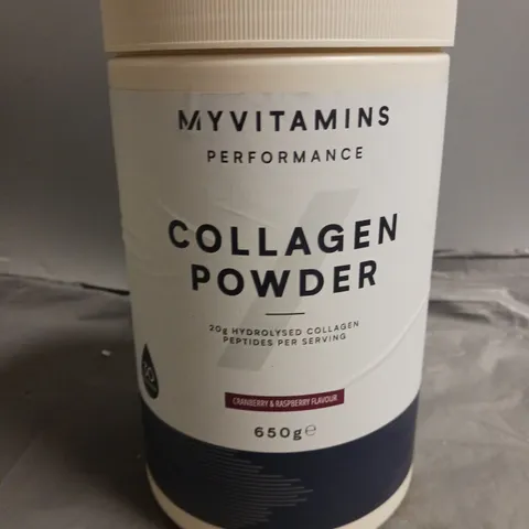 MYVITAMINS 650G COLLAGEN POWDER - CRANBERRY & RASPBERRY 