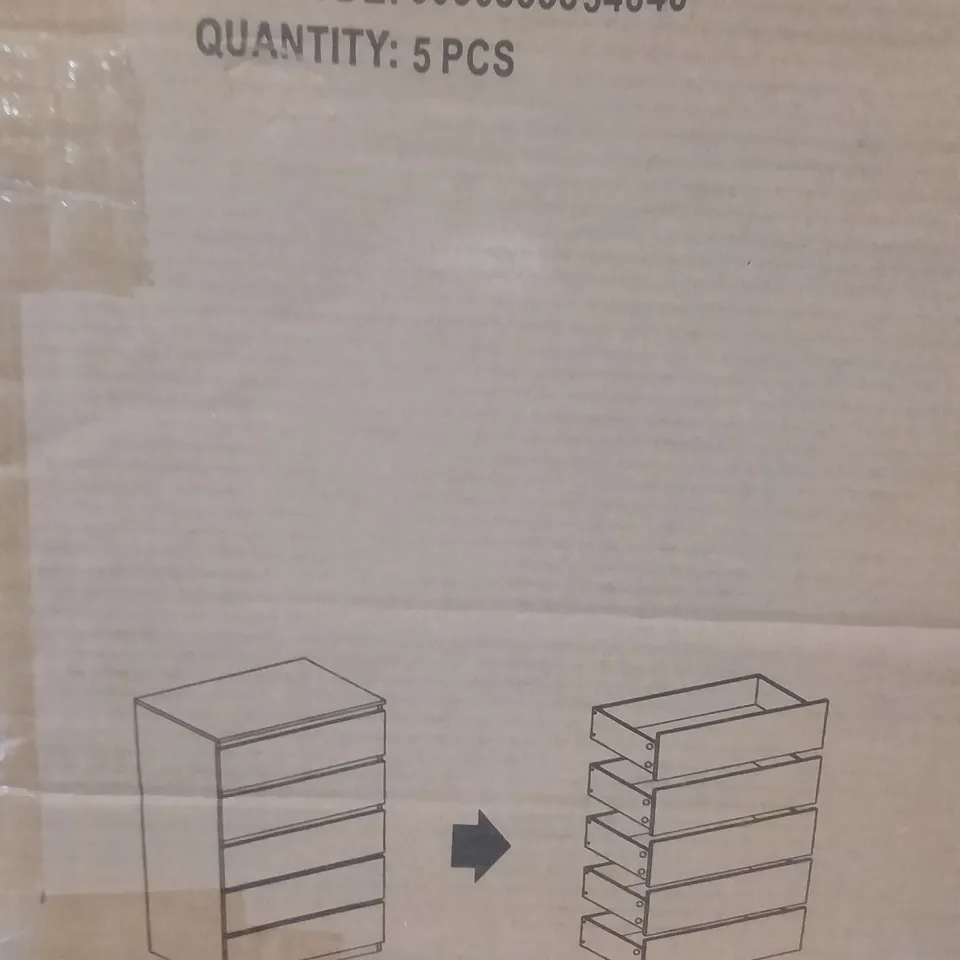 BOXED URBAN LIVING SKAGEN 5 DRAWERS FOR CHEST 