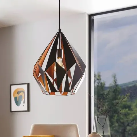BOXED EGLO CARLTON GEOMETRIC PENDANT LIGHT