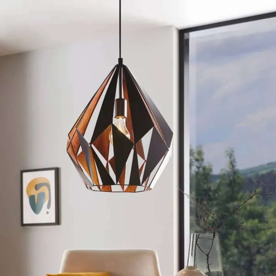 BOXED EGLO CARLTON GEOMETRIC PENDANT LIGHT