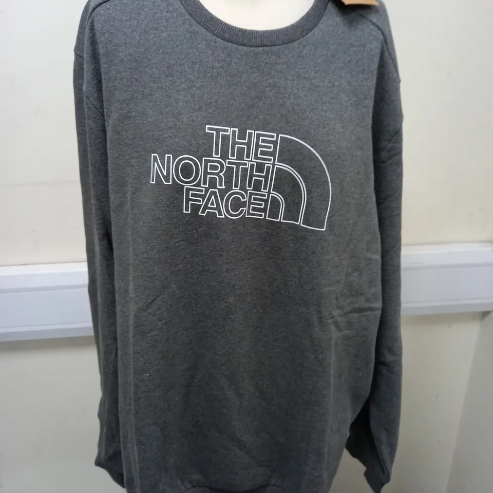 NORTH FACE GREY CREW JUMPER - XXL