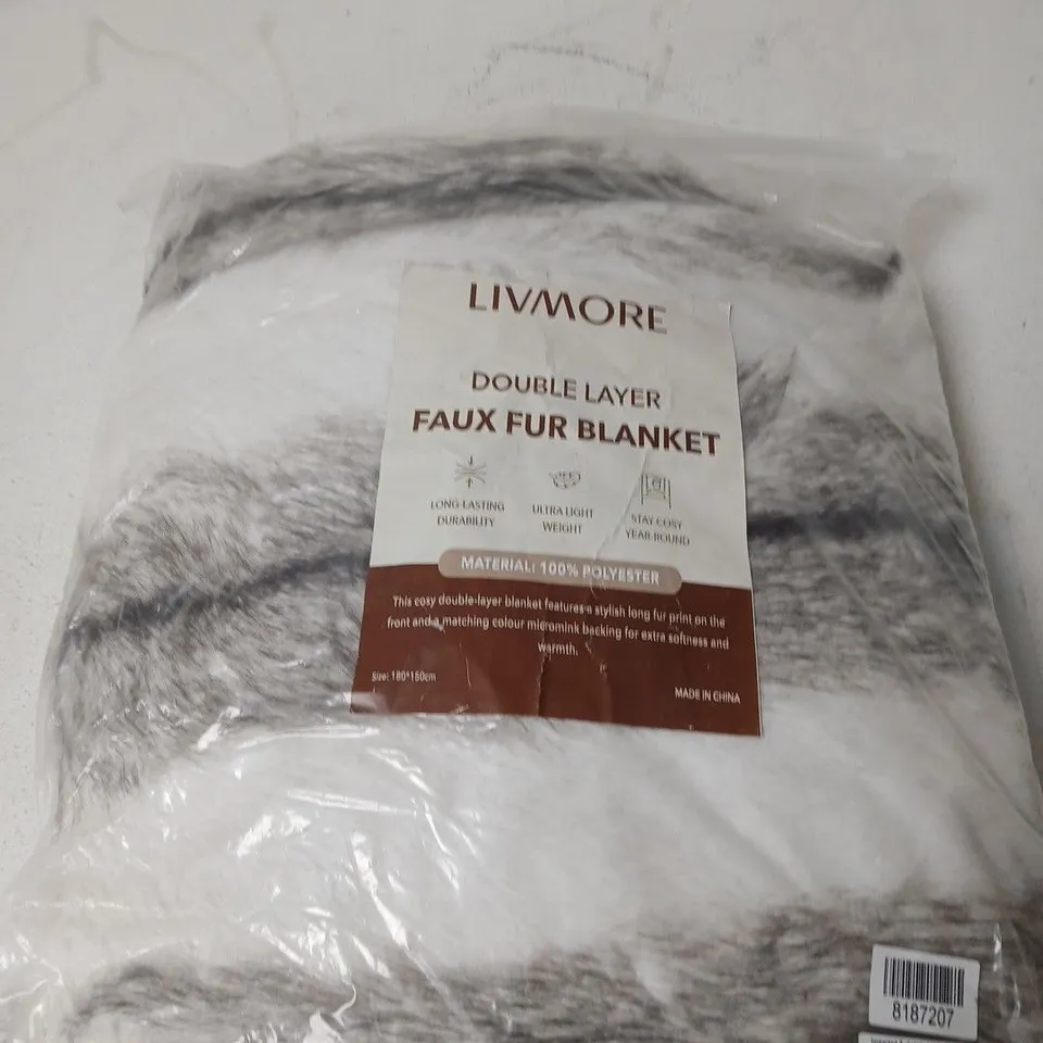 LIVMORE DOUBLE LAYER FAUX FUR BLANKET