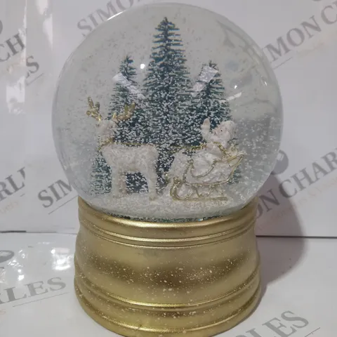 BOXED SANTA EXPRESS CHRISTMAS CHARACTER MUSICAL WATER SPINNER - SANTA