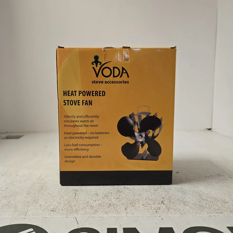 VODA HEAT POWERED STOVE FAN BOXED