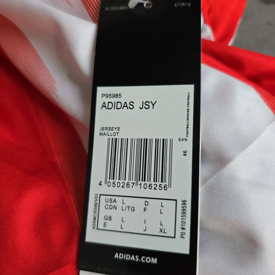 ADIDAS BAYERN MÜNCHEN FOOTBALL JERSEY – RED, AEROREADY, SIZE L