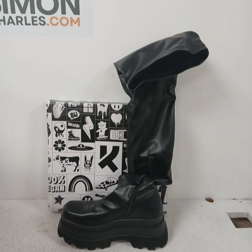 BOXED KOI THE ELEVATION PLUS SIZE THIGH HIGH BOOTS SIZE 4