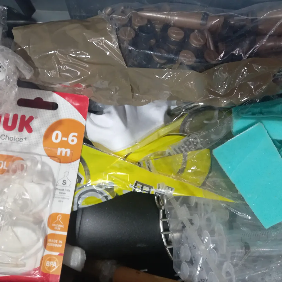 LOT OF APPROXIMATELY 10 ASSORTED HOUSEHOLD ITEMS TO INCLUDE ONE FOR ALL REMOTE, PUTTY BUDDIES EAR PLUGS, EVER BUILD SUPERGLUE, ETC