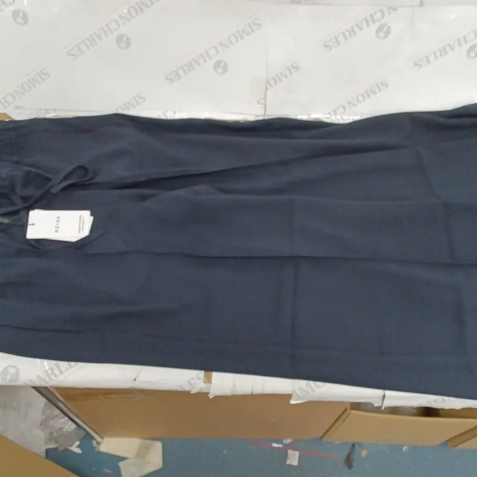 REISS NAVY WIDE LEG TROUSERS- UK 12