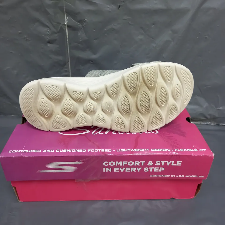 SKECHERS GO WALK SANDALS GREY SIZE 5