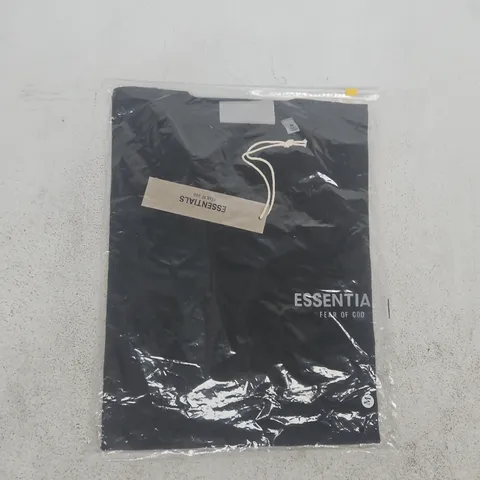 BAGGED ESSENTIALS FEAR OF GOD T-SHIRT IN BLACK SIZE MEDIUM