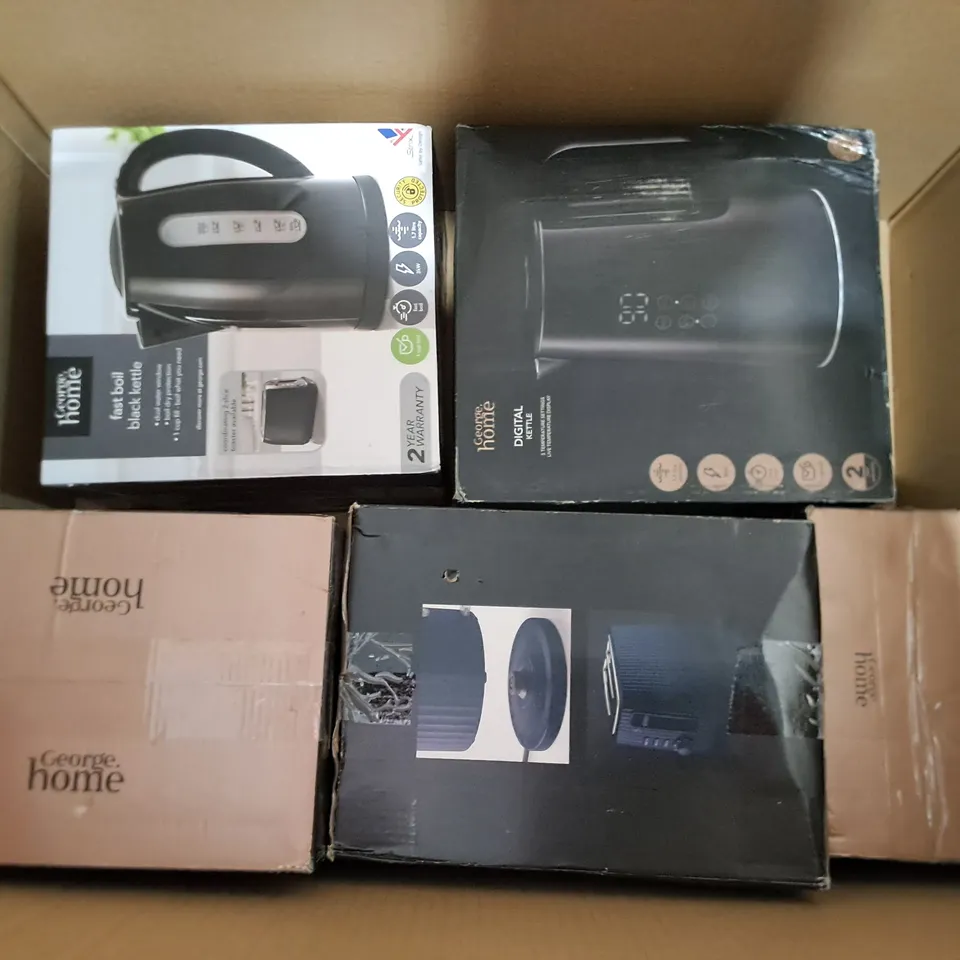 LOT OF 10 ASSORTED BOXED HOME APPLIANCE ITEMS TO INCLUDE TOASTE, KETTLE AND HOT AIR BRUSH