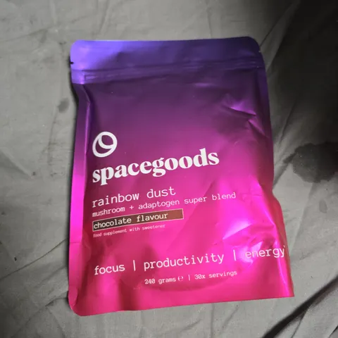 SPACEGOODS RAINBOW DUST MUSHROOM + ADAPTOGEN SUPER BLEND – CHOCOLATE FLAVOUR, 240G