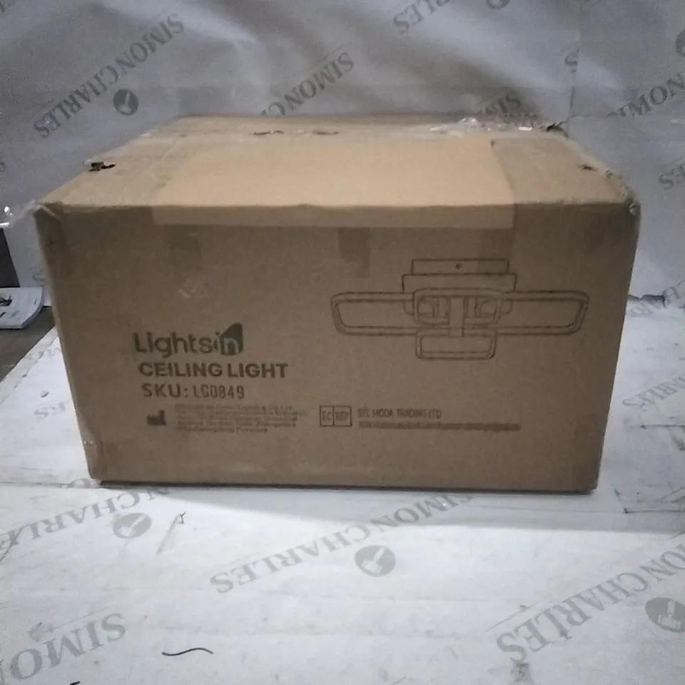 BOXED CEILING LIGHT 4-LIGHT 60CM LED SEMI FLUSH MOUNT (1 BOX)