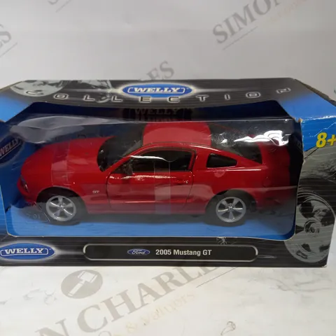 BOXED WELLY COLLECTION FORD 2005 MUSTANG GT COLLECTABLE DETAILED DIE-CAST METAL VEHICLE WITH SOME PLASTIC PARTS