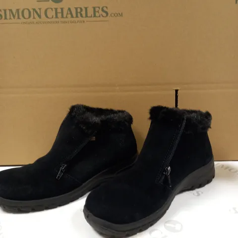 RIEKER FLUFFY CUFF ANKLE BOOTS - UK SIZE 5