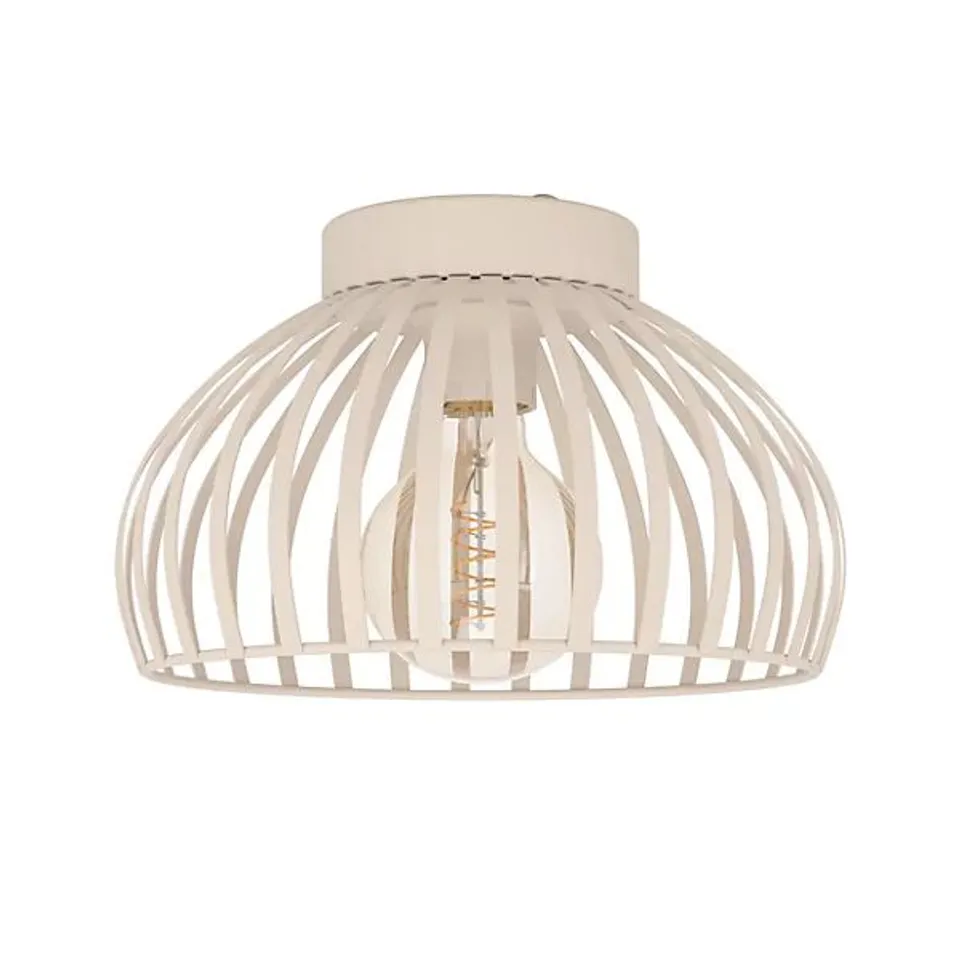 BOXED EGLO MOGANO 3 SANDY STEEL MINIMALIST, CAGED STYLE CEILING LIGHT