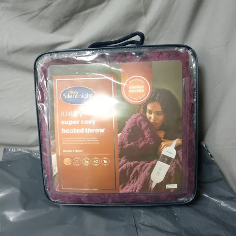 SILENTNIGHT LUXURY SUPER COSY HEATED THROW – 120 X 160 CM (PURPLE)